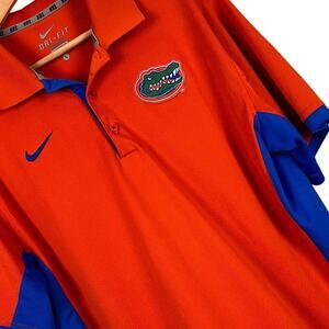 Nike Florida Gators Mens L Dri-FIT Golf Polo‎ Sideline Performance Colorblock